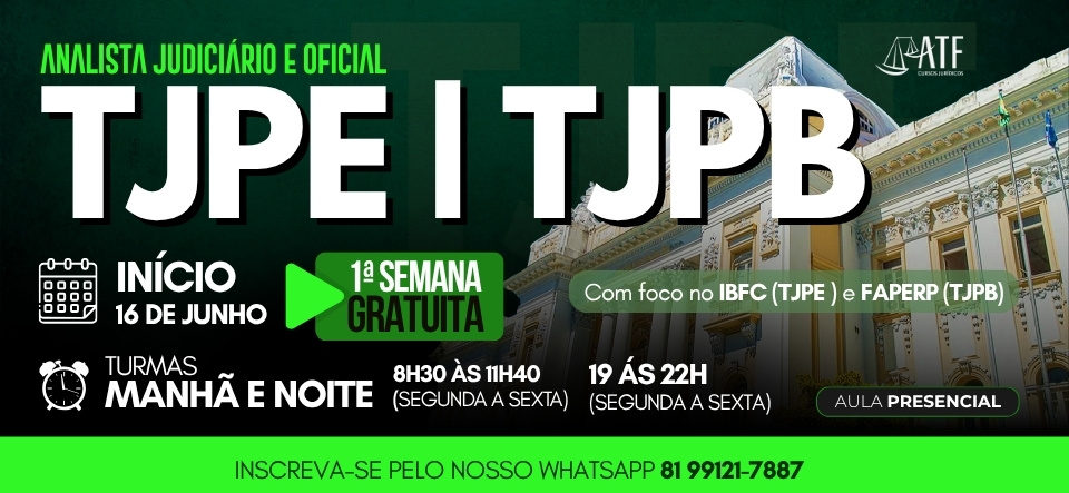 CURSO - TJPE ANALISTA Judiciário / OFICIAL