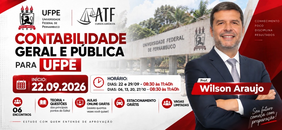 Contabilidade Geral e P&uacute;blica para UFPE